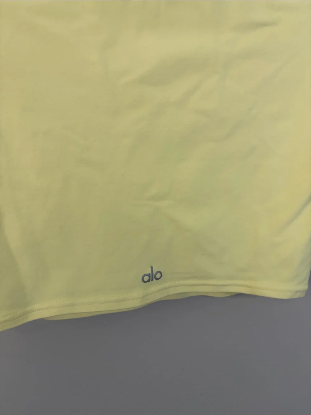 Alo Yoga SET Varsity Tennis Skirt Polo Shirt Buttercup yellow Top M Skirt L